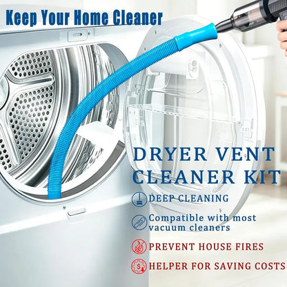 Dryer Vent Cleaner Kit – Flexible Vacuum Hose Attachment for Removing Lint & Dust – Dryer Vent Cleaning Tool for Home Maintenance