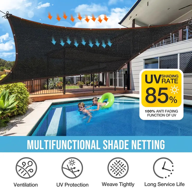 10×13 FT Rectangular Synthetic Garden Shade Net 2026, 90% High Shading Sun Protection Blackout Cloth with Grommets, Outdoor Cover for Patio, Greenhouse, Camping (Father'S Day Gift Option)