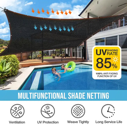 10×13 FT Rectangular Synthetic Garden Shade Net 2026, 90% High Shading Sun Protection Blackout Cloth with Grommets, Outdoor Cover for Patio, Greenhouse, Camping (Father'S Day Gift Option)