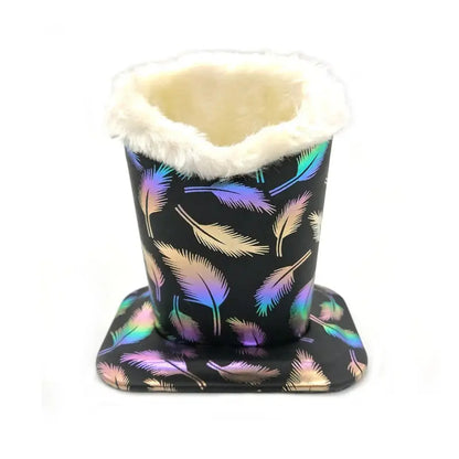 Faux Fur Eyeglass Holder – Soft & Stylish Desk Organizer for Sunglasses, Glasses & Pens – Cute Desktop Storage Stand for Home, Office & Bedroom