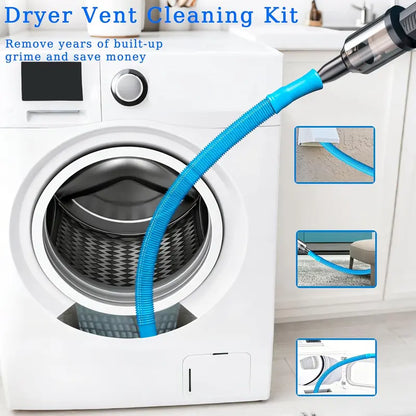 Dryer Vent Cleaner Kit – Flexible Vacuum Hose Attachment for Removing Lint & Dust – Dryer Vent Cleaning Tool for Home Maintenance