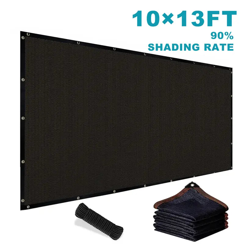 10×13 FT Rectangular Synthetic Garden Shade Net 2026, 90% High Shading Sun Protection Blackout Cloth with Grommets, Outdoor Cover for Patio, Greenhouse, Camping (Father'S Day Gift Option)