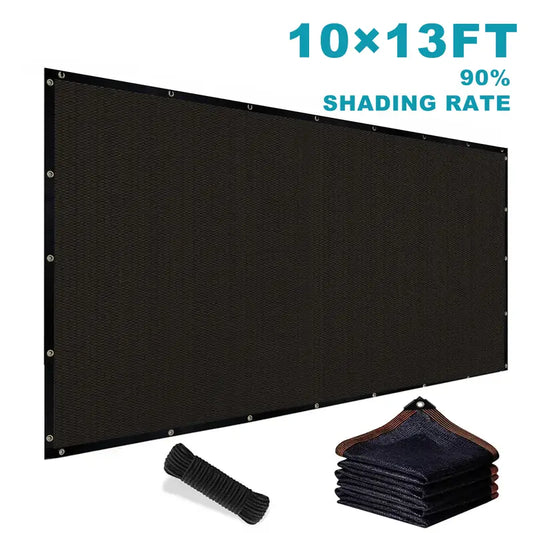 10×13 FT Rectangular Synthetic Garden Shade Net 2026, 90% High Shading Sun Protection Blackout Cloth with Grommets, Outdoor Cover for Patio, Greenhouse, Camping (Father'S Day Gift Option)