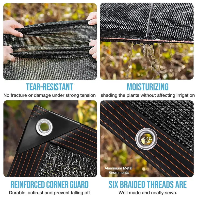 10×13 FT Rectangular Synthetic Garden Shade Net 2026, 90% High Shading Sun Protection Blackout Cloth with Grommets, Outdoor Cover for Patio, Greenhouse, Camping (Father'S Day Gift Option)