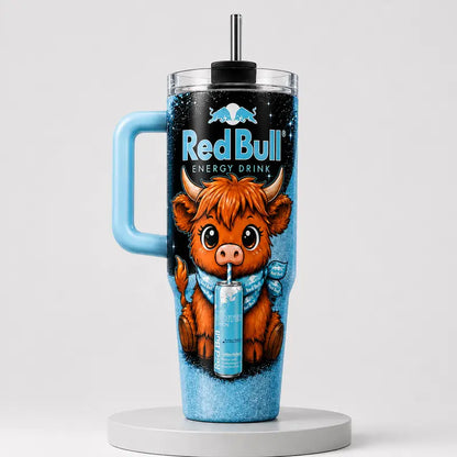 Insulated Stainless Steel Tumbler with Straw – Double-Wall Travel Cup with Spill-Resistant Lid & Comfortable Handle – Trendy Drinkware for Home, Office, Gym & Travel