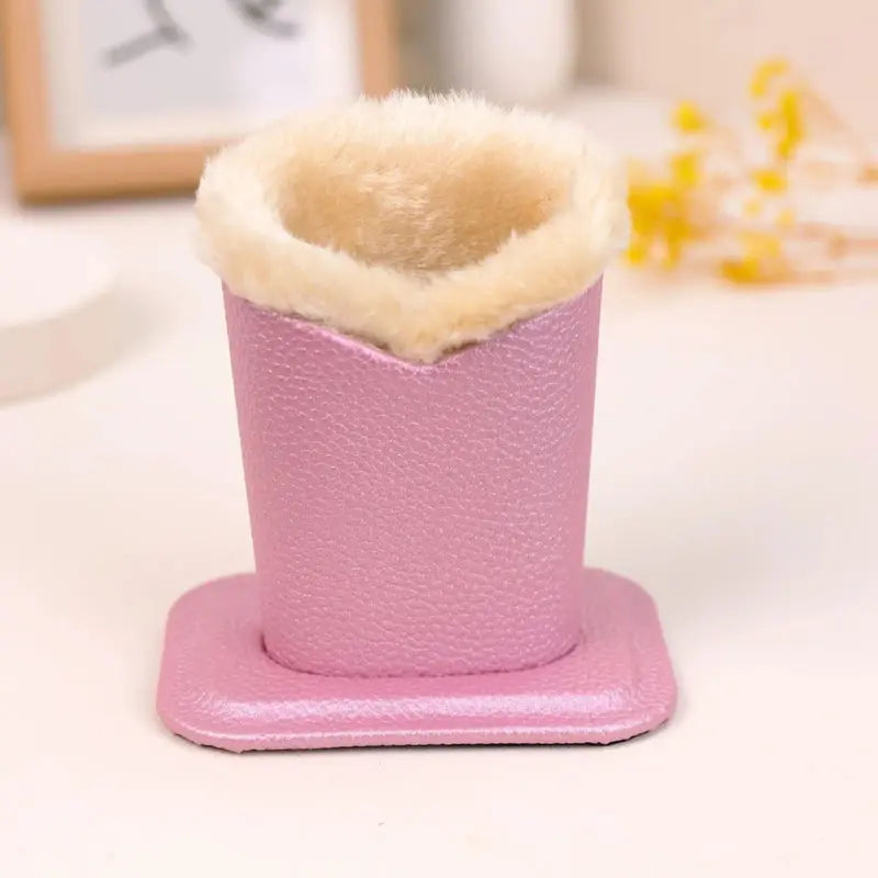 Faux Fur Eyeglass Holder – Soft & Stylish Desk Organizer for Sunglasses, Glasses & Pens – Cute Desktop Storage Stand for Home, Office & Bedroom