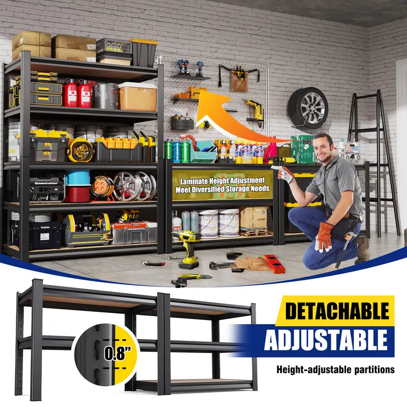 Heavy-Duty 5-Tier Metal Storage Rack