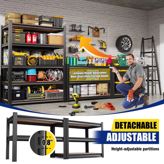 Heavy-Duty 5-Tier Metal Storage Rack